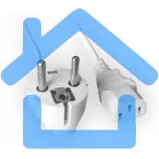 Кабель питания Gembird 1.8м, VDE(0.75мм), белый, с зазем., пакет PC-186W-VDE