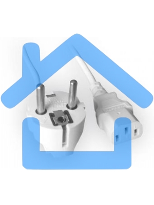 Кабель питания Gembird 1.8м, VDE(0.75мм), белый, с зазем., пакет PC-186W-VDE