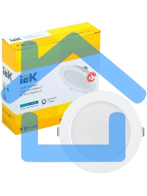 Светильник светодиодный Iek LDVO0-1612-09-4000-K01 ДВО 1612 белый круг 9Вт 4000К IP20 пластик. корпус, диам 118 мм