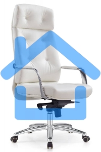 Кресло руководителя Бюрократ _DAO/WHITE белый, кожа, крестовина алюминий