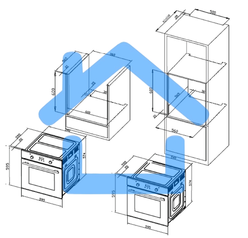 Духовой шкаф электрический Hyundai HEO 6630 BG черный, встраиваемый