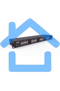 Грозозащита OSNOVO 1U устройство грозозащиты для ЛВС на 16 портов (скорость до 1000 Мб/с) с защитой линий PoE (af/at, методы A + B, контакты 1/2, 3/6, 4/5, 7/8)