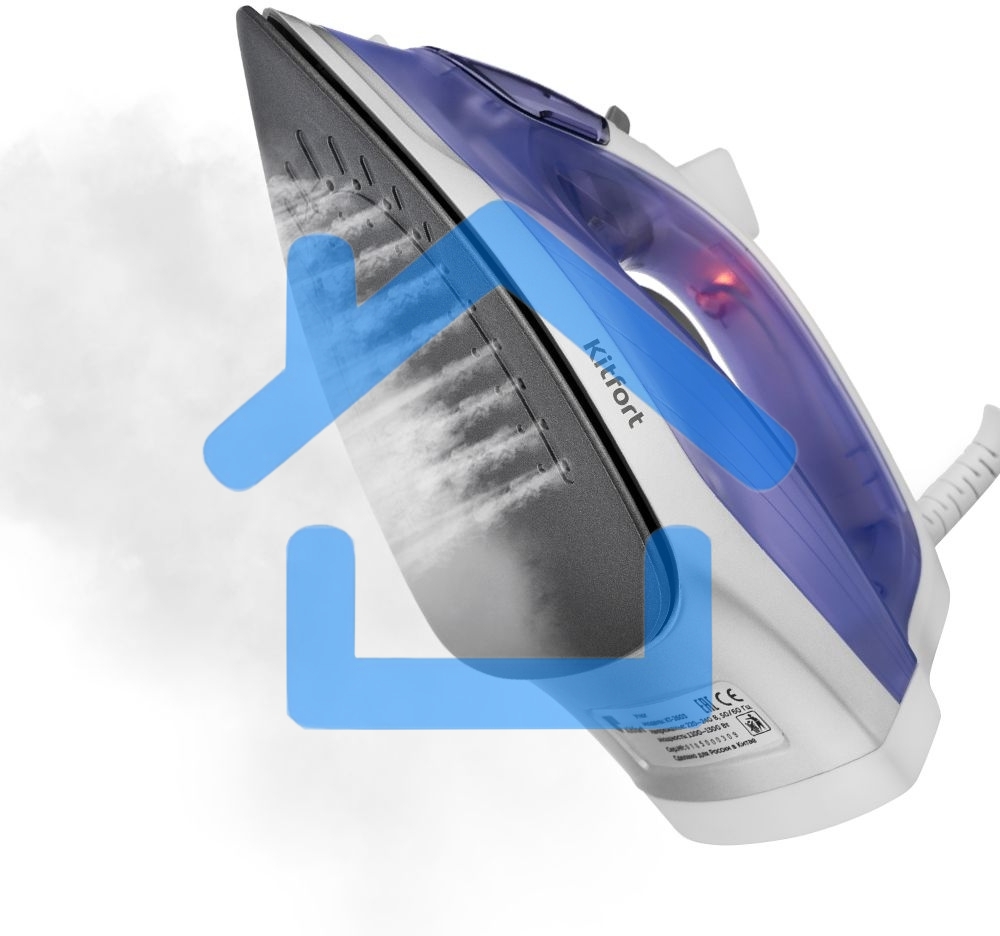 Утюг Kitfort KT-2603 1300Вт белый/фиолетовый