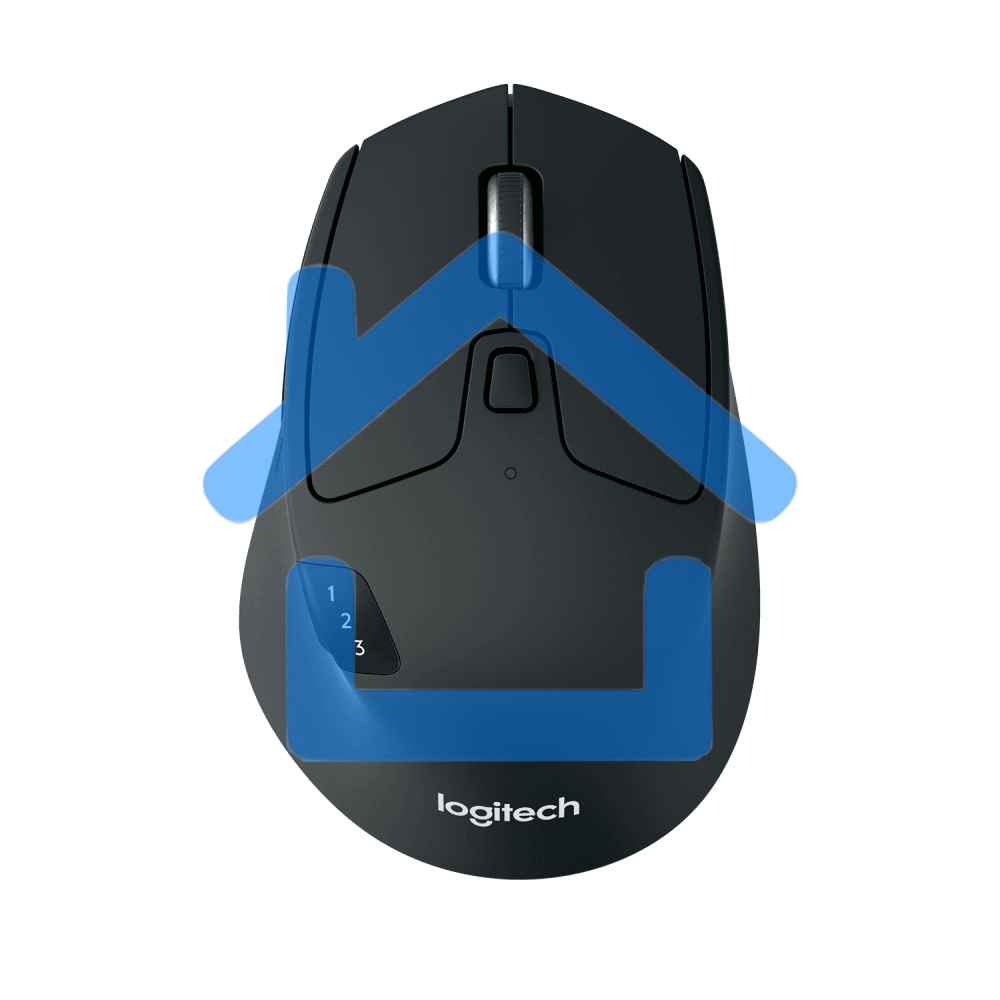 Мышь беспроводная Logitech M720 Triathlon черный, 1000 dpi, радиоканал, Bluetooth, USB, кнопки - 8