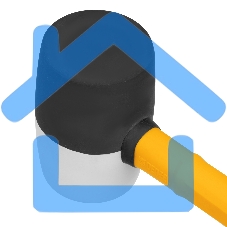 Киянка резиновая Denzel 450 г, черно-белая, фибергласовая рукоятка c TPR покрытием