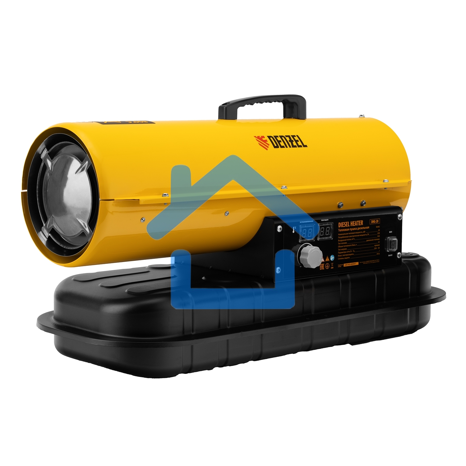 Дизельная тепловая пушка Denzel DHG-20, 20 кВт, 500 м3/ч, прямой нагрев