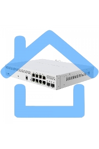 Коммутатор MikroTik CSS610-8P-2S+IN PoE-коммутатор, 8х 1G RJ45, 2х SFP+, раздача PoE 140 Вт, SwitchOS Lite