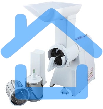 Мясорубка электрическая Мастерица КЭМ-02, г. Киров, с овощерезкой, производительность 40 кг/час, 3 скорости, максимальная мощность 600 Вт