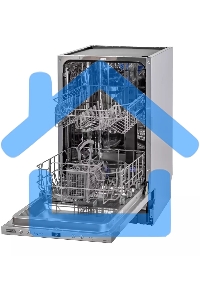 Встраиваемая посудомоечная машина DeLonghi DDW 06S Basilia, серебристый, 44.8 см, 9 компл., 49 дБ, класс A++