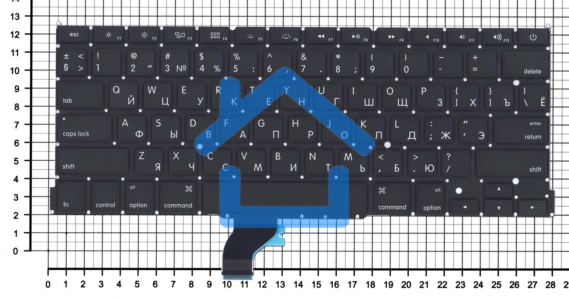 Клавиатура для ноутбука MacBook Pro 13