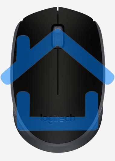 Мышь беспроводная Logitech M171 черный/серый, 1000 dpi, радиоканал, USB, кнопки - 3