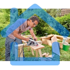 Пилы, Станки Bosch PKS 40 06033C5000 Ручная дисковая пила 850 Вт, глубина пропила под углом 90°: 0-40 мм, глубина пропила под углом 45°: 0-26 мм. Направляющая пластина 120 х 260 мм, масса 2,