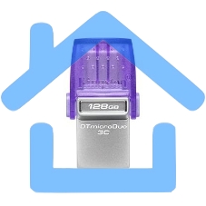 Флешка USB Kingston 128 Gb DataTraveler microDuo 3C DTDUO3CG3/128 Gb USB 3.0 фиолетовый