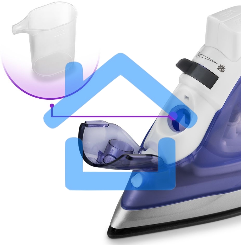 Утюг Kitfort KT-2603 1300Вт белый/фиолетовый