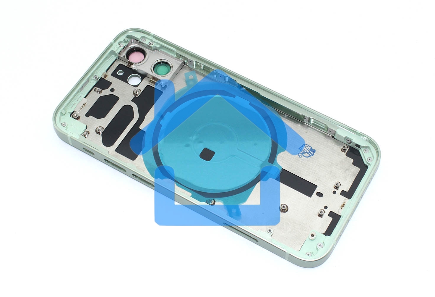Задняя крышка (корпус) в сборе с рамкой для Apple iPhone 12 Mini зеленая