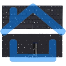 Клавиатура для ноутбука Samsung NP670Z5E-X01, черная с подсветкой