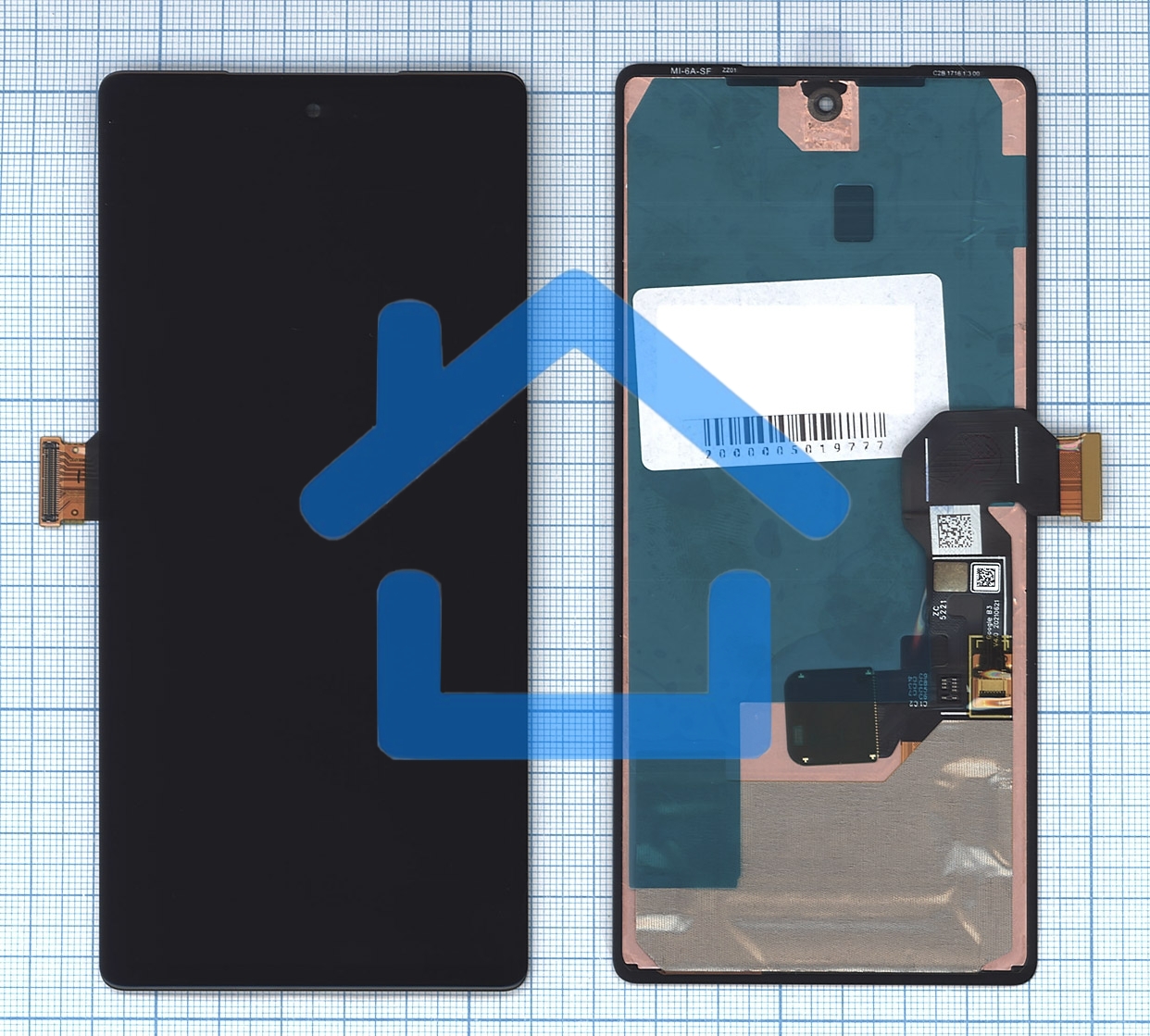 Дисплей (модуль) для Google Pixel 6A в сборе с тачскрином черный