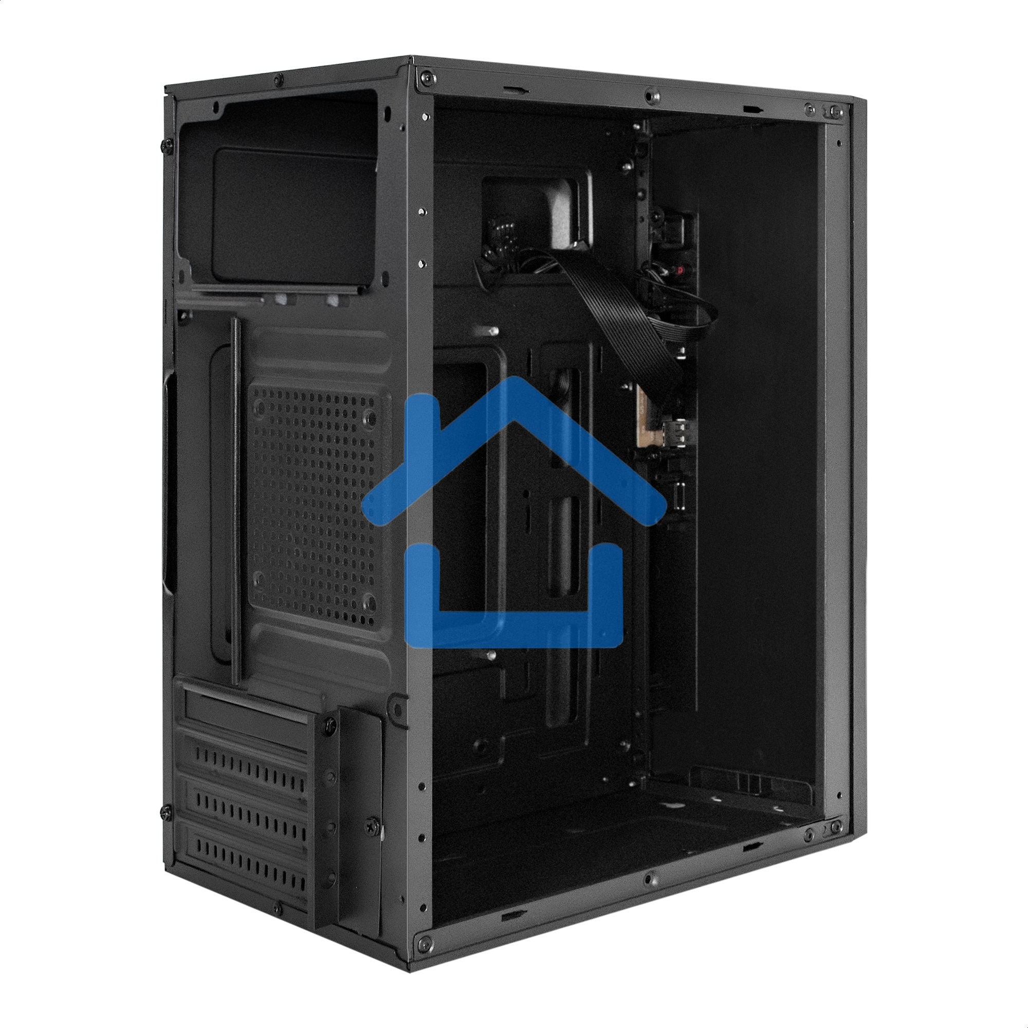 Компьютерный корпус Minitower ExeGate BAA-303-AAA350 (mATX, БП AAA350 с вент. 8см, 2*USB, HD Audio, черный)