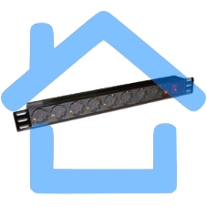 Блок распределения питания Lanmaster TWT-PDU19-10A8P-3.0 гор.размещ. 8xSchuko базовые 10A Schuko 3м