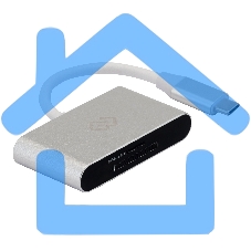 Устройство чтения карт памяти Type C Digma CR-С2501-S серебристый