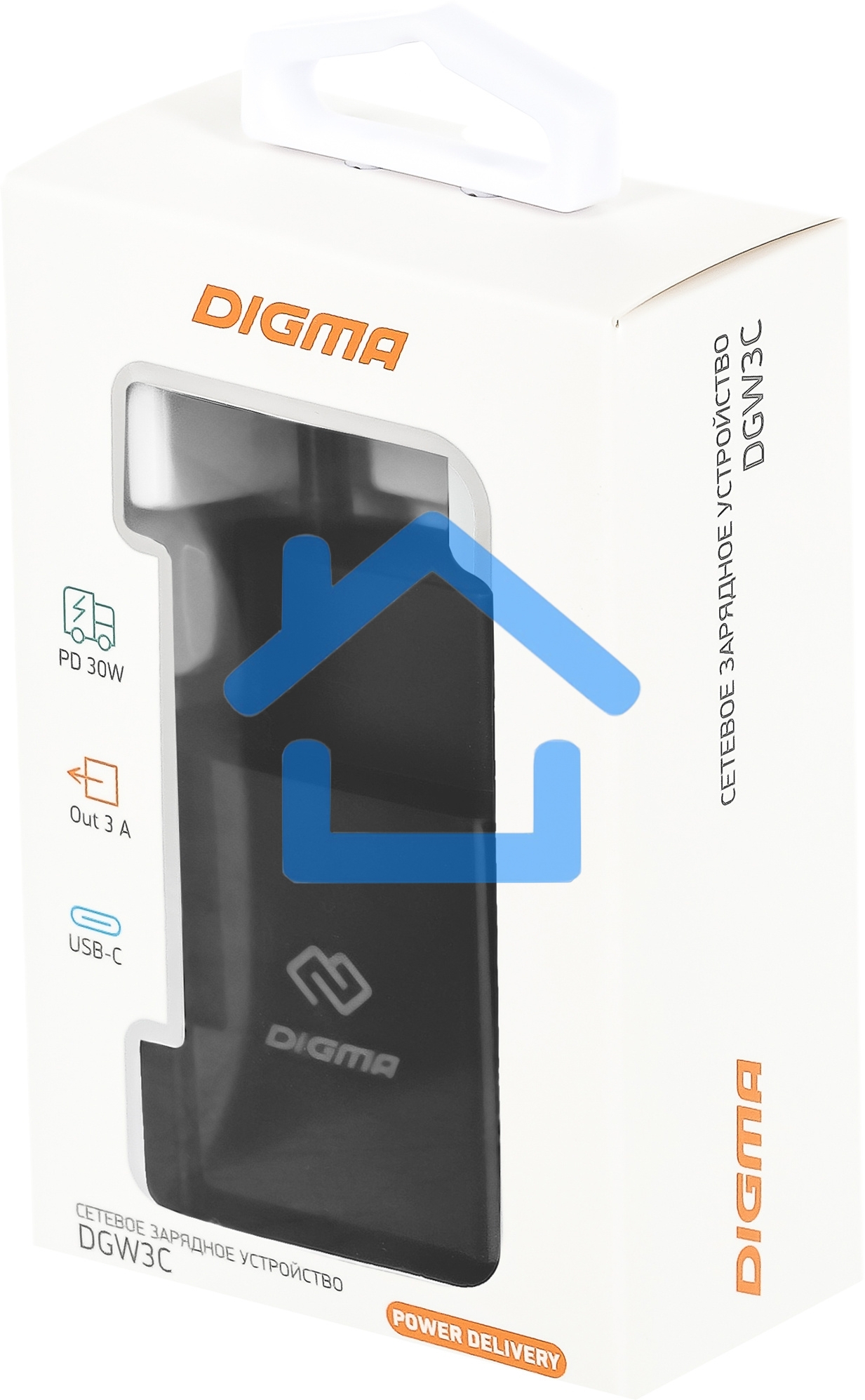 Сетевое зарядное устройство Digma DGW3C 3A PD черный