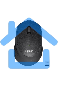 Мышь беспроводная Logitech M330 SILENT PLUS черный, 1000 dpi, радиоканал, USB, кнопки - 3