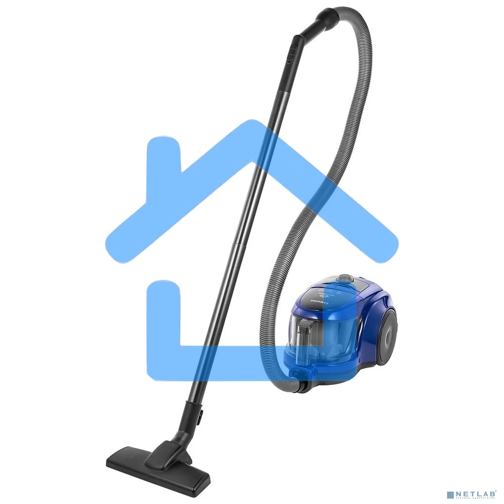Пылесос Samsung VCC4520S36 синий/черный, 350/1600 Вт, уборка сухая, пылесборник контейнер 1.3 л