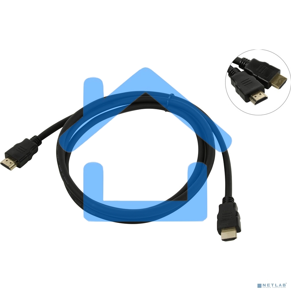 Кабель HDMI ExeGate EX287730RUS EX-CC-HDMI2-1.8 (19M/19M, v2.0, 1,8м, 4K UHD, Ethernet, позолоченные контакты)