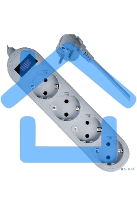 Сетевой фильтр Defender ES Lite, 1.8м, 4 розетки, серый