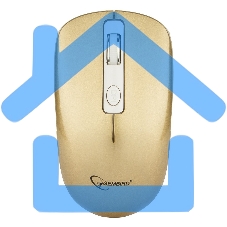 Мышь беспроводная Gembird MUSW-400-G золотой, 1600 dpi, радиоканал, USB, кнопки - 4