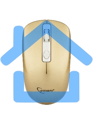 Мышь беспроводная Gembird MUSW-400-G золотой, 1600 dpi, радиоканал, USB, кнопки - 4