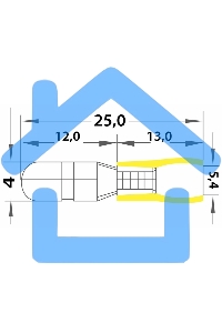 Разъем штекерный изолированный штекер 5 мм 4-6 мм² (РШи-п 6.0-5) желтый Rexant