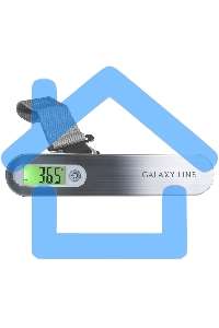 Безмен Galaxy LINE GL 2833, серый, ЖК-дисплей с подсветкой зеленого цвета, максимально допустимый вес 50 кг, цена деления 10 г, функция обнуления массы тары, индикатор перегрузки, индикация низкого заряда элемента питания, крюк и ремень для взвешивания, е