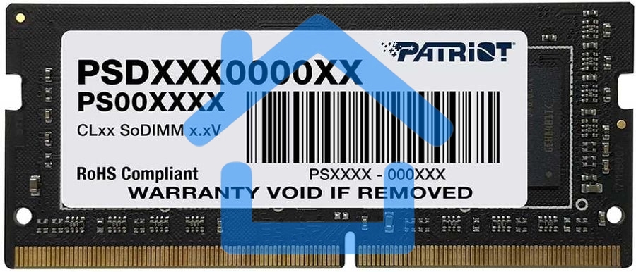 Оперативная память Patriot Signature, DDR4, 16Gb (1x16 Gb), 3200 MHz, CL22, SO-DIMM