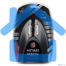 Кабель Cablexpert HDMI, серия Platinum, 4,5 м, v2.0, M/M, позол.разъемы, металлический корпус, нейлоновая оплетка, блистер