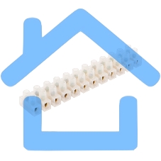 Клеммная колодка винтовая KВ-10 (4-10 мм²), ток 10 A, полиэтилен белый (ЗВИ), индивидуальная упаковка, 1 шт. Rexant