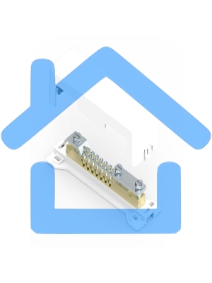 Шина уравнивания потенциалов 10х4-25кв.мм 1х50кв.мм 1х4х30мм с пласт. опорой ДКС NE1001