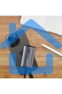 Внешний SSD ADATA Elite SE880, 1TB, USB 3.2 Gen 2x2 Type-C, R/W 2000/2000, серый