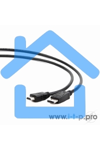 Кабель DisplayPort-HDMI Gembird/Cablexpert 3м, 20M/19M, черный, экран, пакет(CC-DP-HDMI-3M)