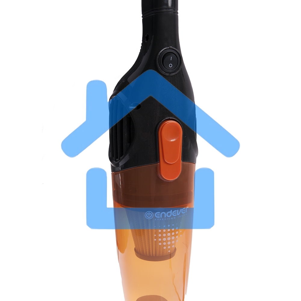 Пылесос вертикальный циклонного типа Endever SkyClean VC-277, темно-серый/оранжевый, мощность 700 Вт, циклонная система фильтрации, 6 шт/уп