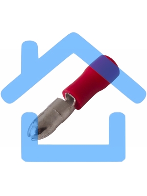 Разъем штекерный изолированный штекер 4 мм 0.5-1.5 мм² (РШи-п 1.5-4/РШИп 1,25-4) красный Rexant