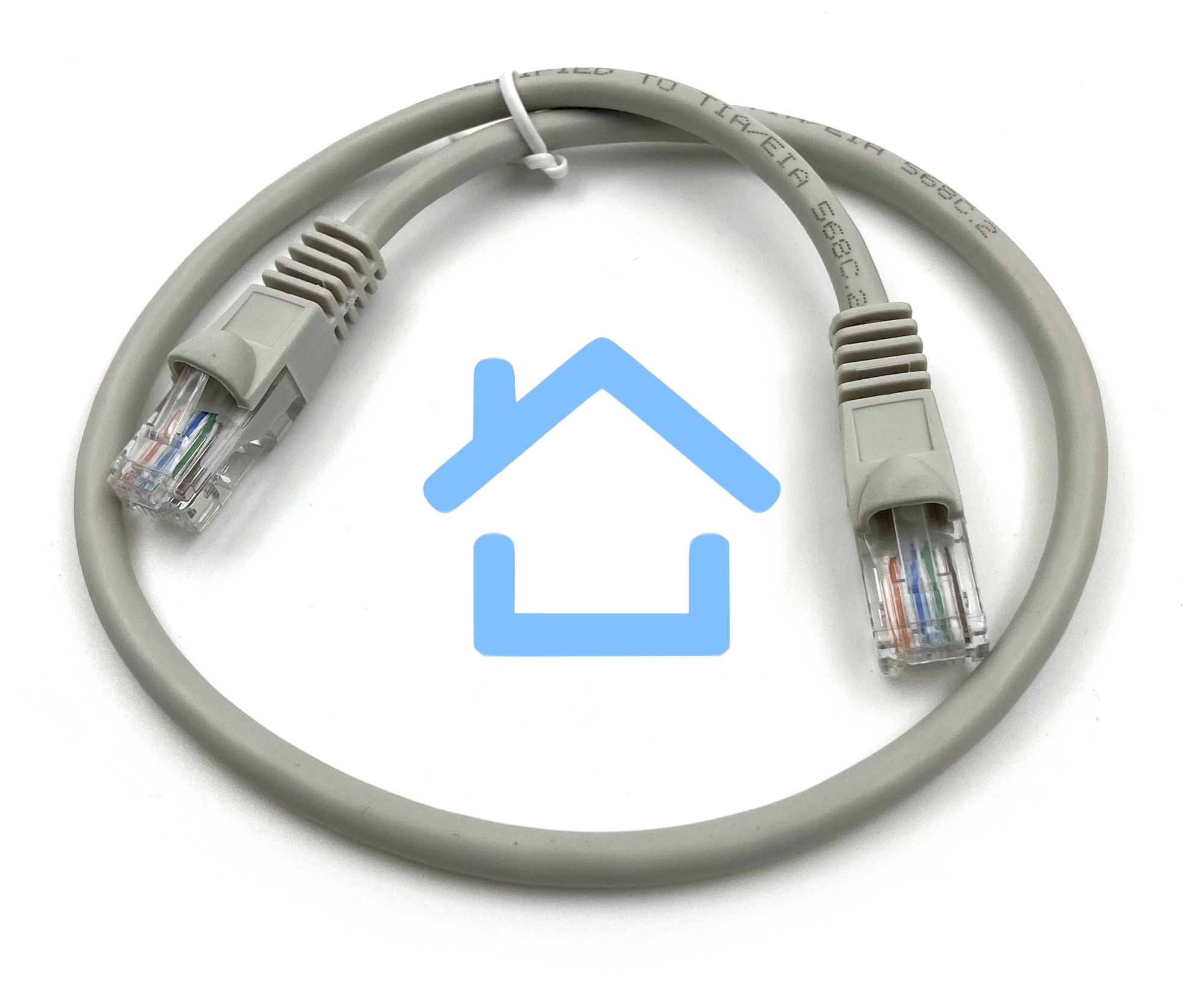 Патч-корд Buro cat5E molded 0.5м серый RJ-45 (m)-RJ-45 (m)