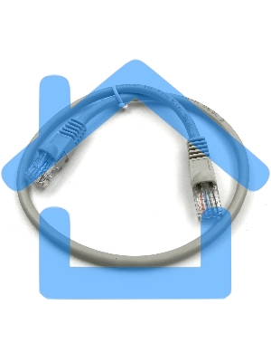 Патч-корд Buro cat5E molded 0.5м серый RJ-45 (m)-RJ-45 (m)