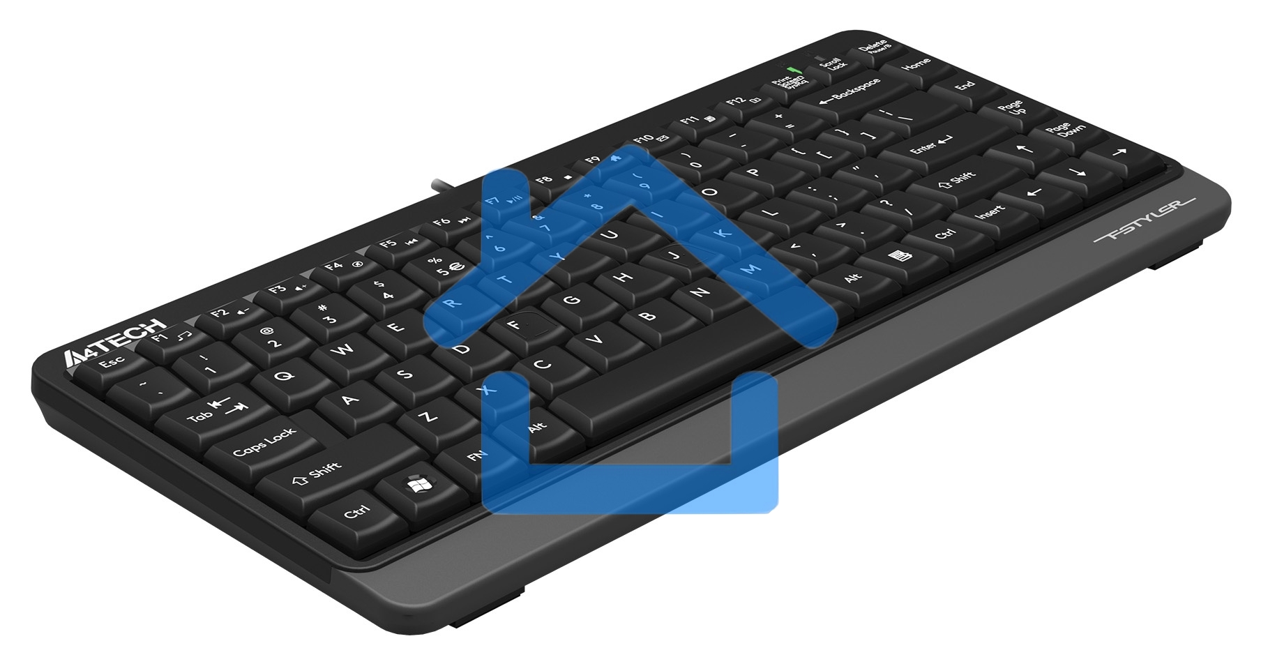 Клавиатура A4Tech Fstyler FKS11 проводная, USB, черный/серый