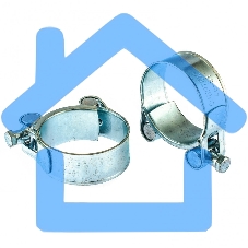 Хомуты металлические, силовые 48-51 мм, ширина 22 мм, шарнирные, W1, 2 шт. Сибртех