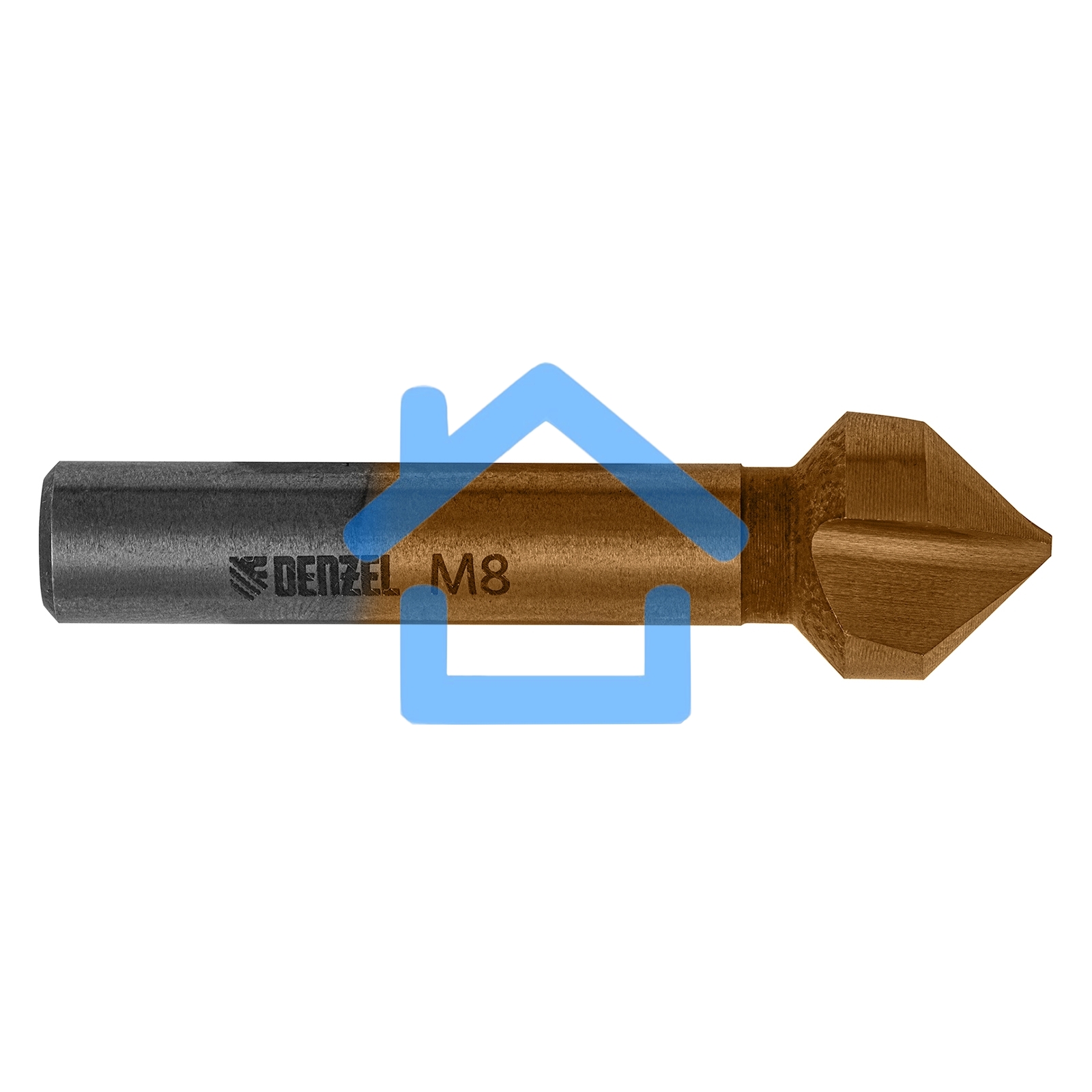 Зенковка конусная Denzel под М8, HSS, по металлу, цилиндрический хвостовик