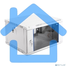 Шкаф телеком. настенный разборный 6U (600х520) дверь стекло (ШРН-Э-6.500) (1 коробка)
