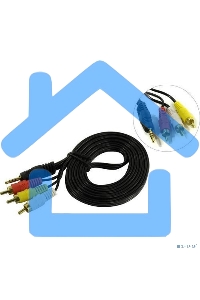 Кабель аудио ExeGate EX284945RUS EX-CCA-4P2R-2.0 (3.5мм Jack M/3xRCA M, 2м)