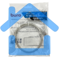 Патч-корд Buro cat5E molded 0.5м серый RJ-45 (m)-RJ-45 (m)