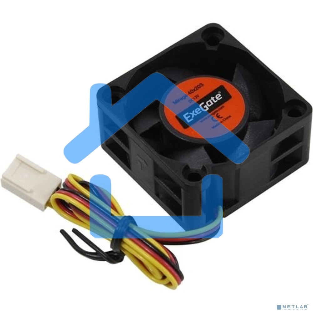 Вентилятор для корпуса ExeGate EX04020S3P черный, 40 мм, 6500 об/мин, 28 дБ, 3 pin
